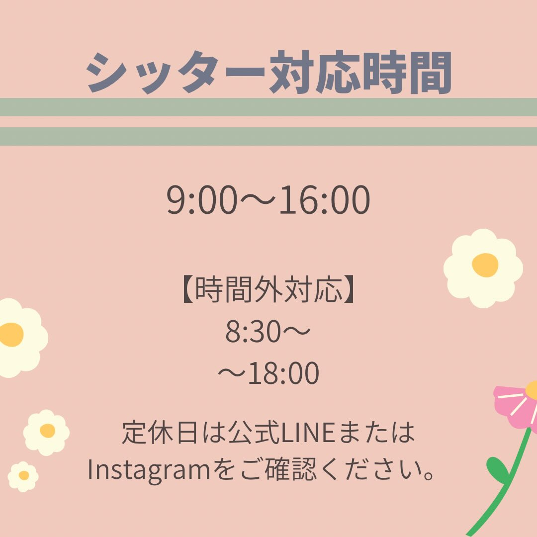 ベビーシッターのご案内です♪